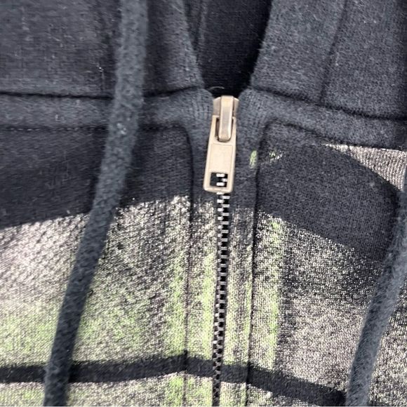 Tapout MPS Hoodie Mens Medium Black Green Y2K Cybergoth Jesse Pinkman Grunge AOP - Picture 3 of 9